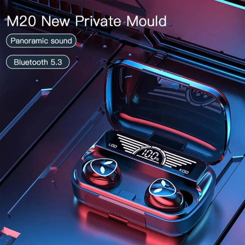 Soleeanre-auriculares inalámbricos con pantalla Digital, cascos deportivos con Control táctil 9D, binaurales, con micrófono