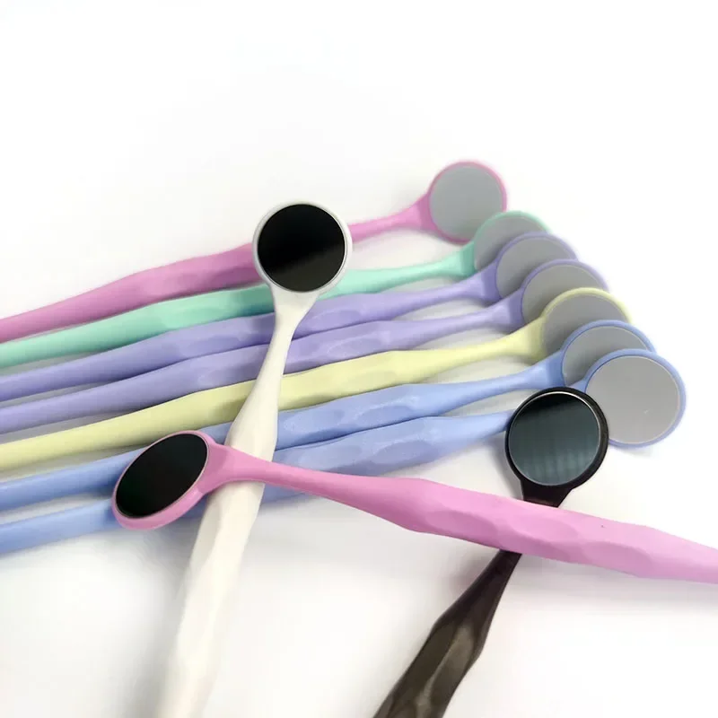 

10pcs/Box Dental Double-Sided Oral Mirror 134 ℃ No Anti Fog Examination Tool Stainless Steel Autoclavable Lens Dentistry Tool
