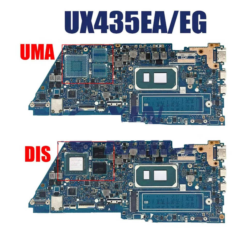 

I5 I7 компьютер Материнская плата ASUS UX435EA UX435EAL UX435EGL UX435EG BX435E RX435E материнская плата для ноутбука 11-го поколения 8 Гб 16GB-RAM