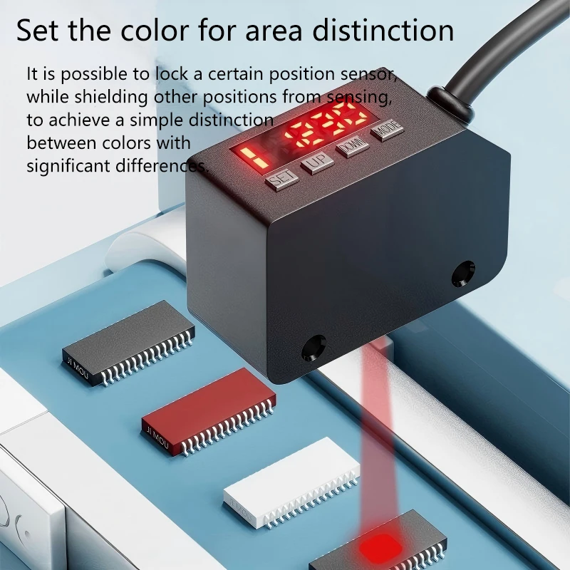 Digital display photoelectric switch diffuse reflection sensor probe long-distance infrared visible light conveyor belt sensor