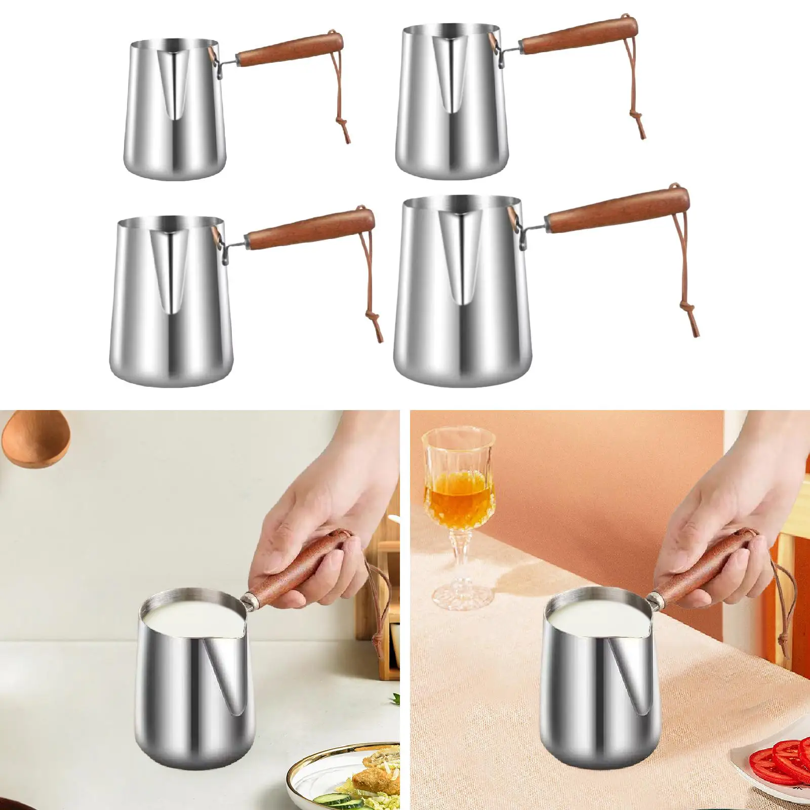 إبريق قهوة تركي، ستانلس ستيل، ملحق متعدد الأغراض مع رغوة الحليب، #1