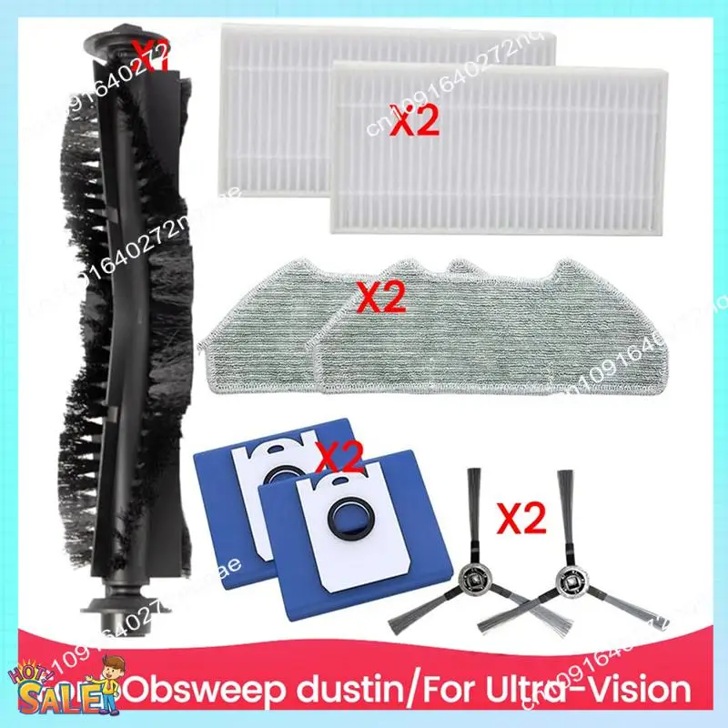 

N08R Replacement Parts For Bobsweep Dustin/For Ultra-Visio Vacuum Accessories Main Side Brush Filter Mop Cloth Dust Bag
