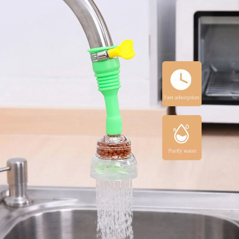 Kitchen Faucet Household Water Saving Nozzle Adapter 360 Swivel Retractable Tap Filter Splash-proof Shower Head Sink Accessories