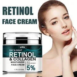 50ML Retinol Collagen Hyaluronic Acid Face Cream Moisturizing Firming Brightening Skincare Creams Facial Skin Care Products