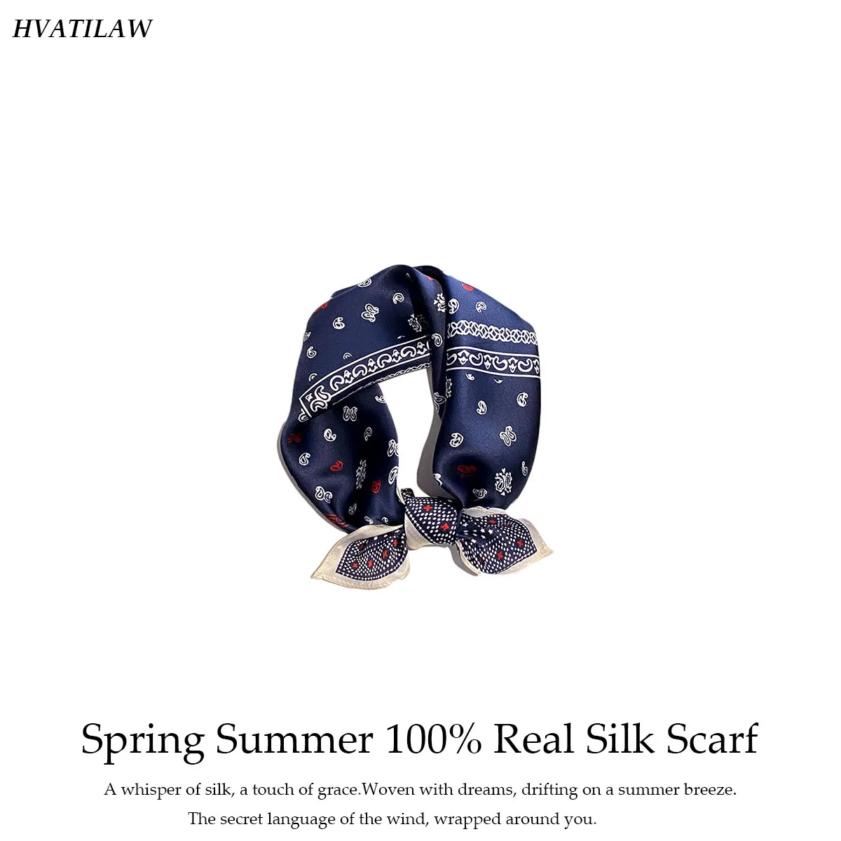 

New 100% Silk Scarf Fashion Paisley Print Scarves Women Summer Beach Small Shawl Poncho Square Hijab Bandana Kerchief Pashmina