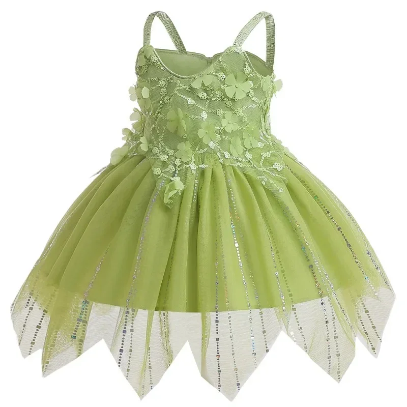 Peter Pan Elf-style Gauze Stitching Princess Dress Girl Dress Sling Fluffy Skirt Role-playing Love Live Cosplay