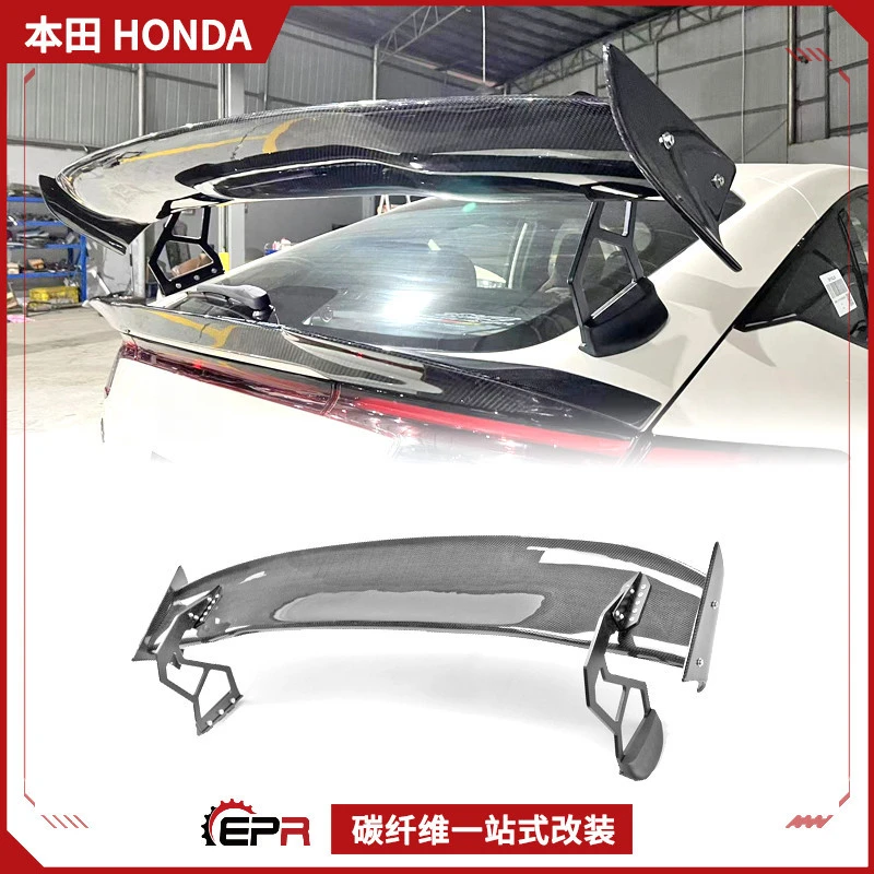 

Подходит для Honda Type R, модификация из углеродного волокна, детали Civic FL5Fixed, задний спойлерSPOONStyle Tail Wing