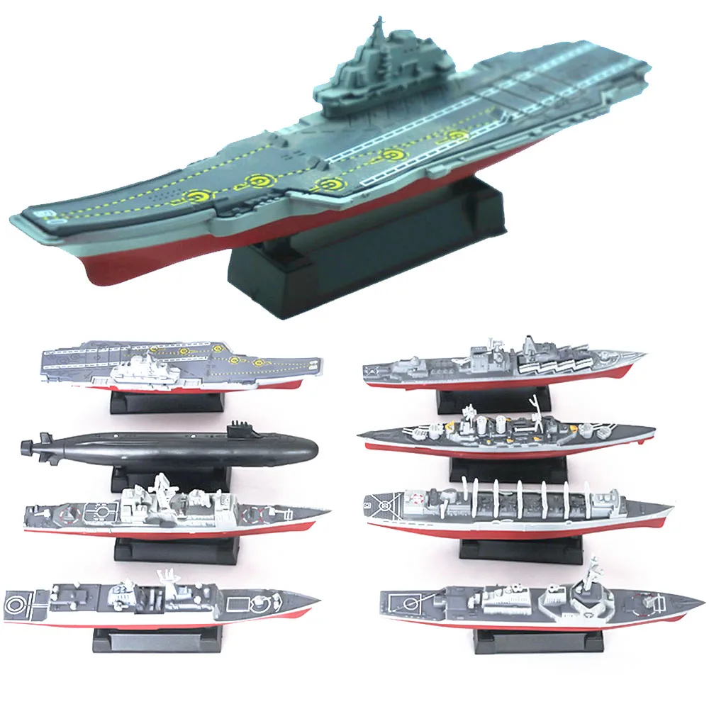 

8 шт. 4D масштабная сборка, модель корабля, линкор, авианосец, SUBMARINE, военный военный корабль, игрушка-головоломка, коллекции «сделай сам»