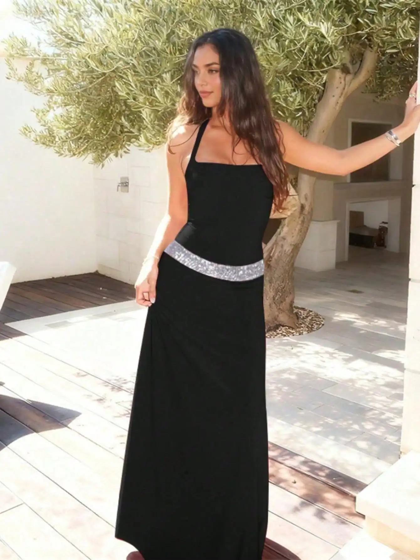 Nouvelle robe de soirée sexy - Robe longue moulante coupe ajustée pour les fêtes et les événements