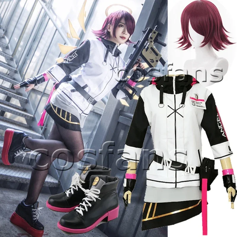 Costume de cosplay Arknights Exusiai pour hommes et femmes, tenue de jeu, veste, ensemble complet, Halloween, carnaval, fête, chaussures