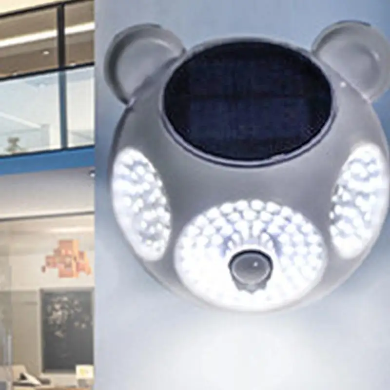 Motion Sensor Outdoor Lights Solar Bear Shaped Solar Wall Light Magnetic Solar Sensor Light 1800mAh Large Capacity For Parks