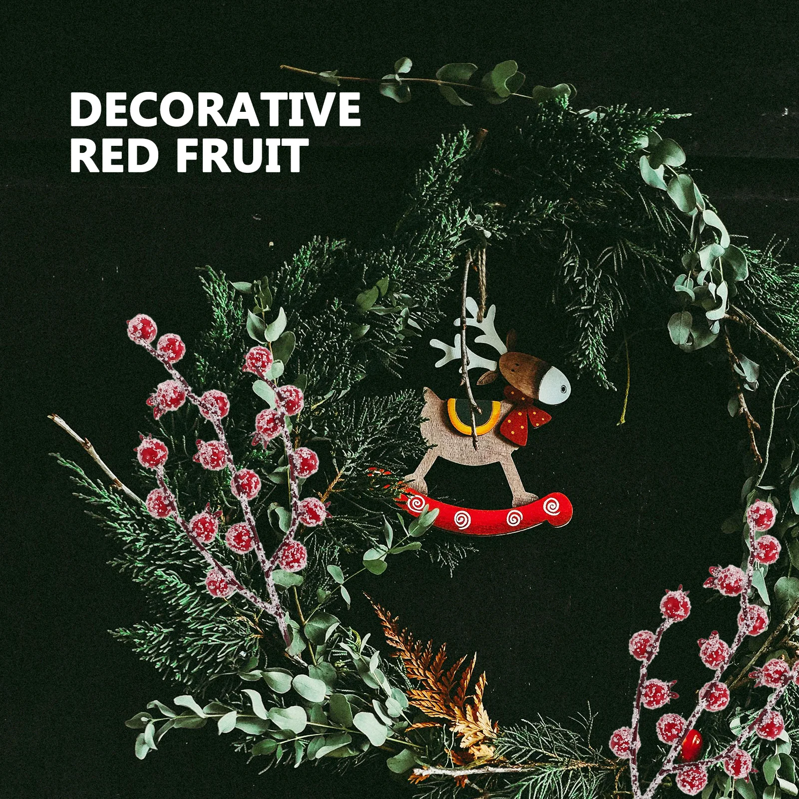 

15Pcs Christmas Artificial Red Berry Stems Bright Frosted Red Berries Holiday Decor Winter Floral Picks Table Centerpiece Wreath