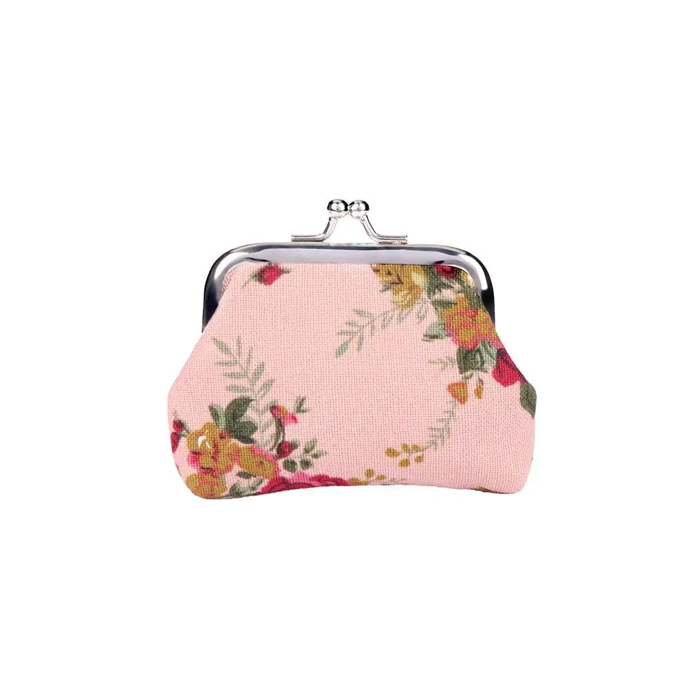 Women  Lady Retro Vintage Flower Mini Coin Purse Credit Card Holder Small Wallet Clutch Bag