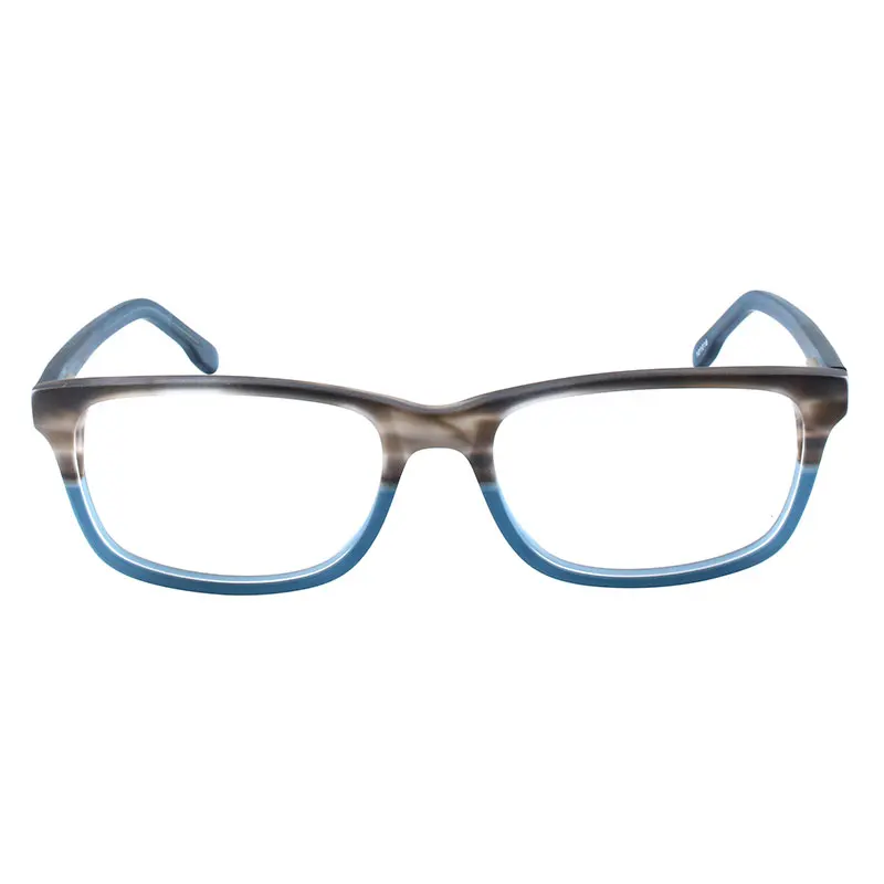 Stylish Acetate Rectangular Full Rim Men\'s Prescription Glasses with Spring Hinges Durable and Comfortable Eyewear for Men T8061