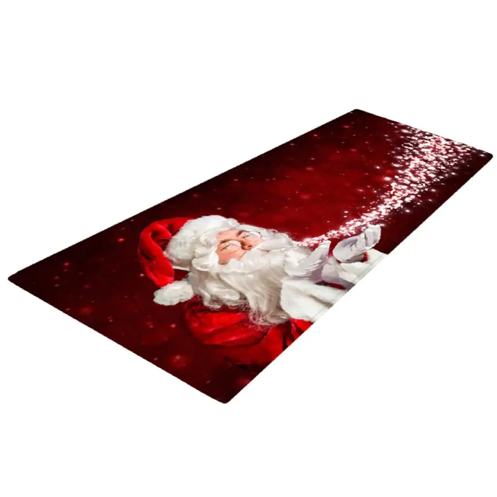 Christmas Kitchen Area Rug Non-skid Floor Mat Decorative Door Mat 120x40cm