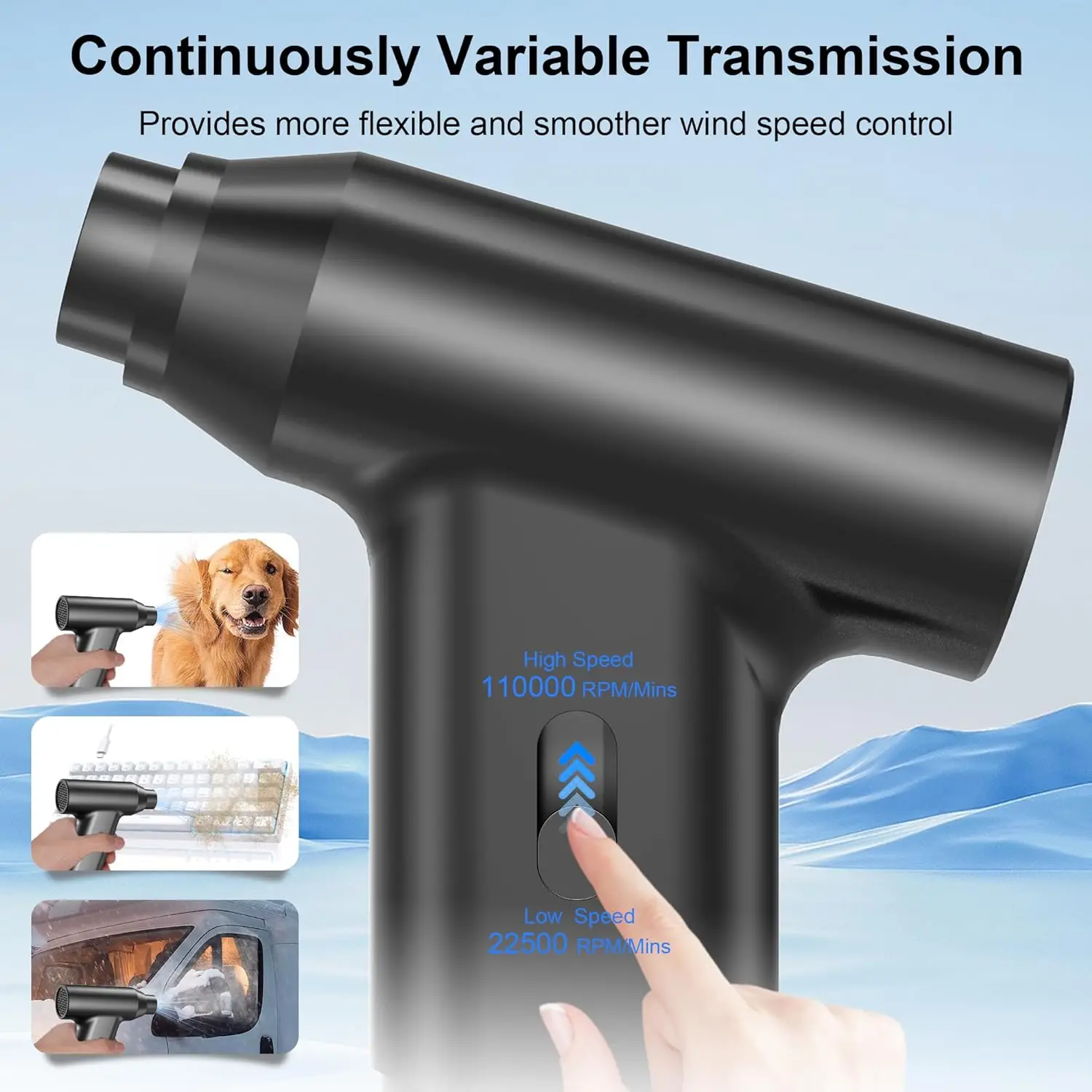 130000 rpm ミニ圧縮空気ダスターポータブル手持ちファン電動ターボファンジェットカードライヤー送風機屋外除雪