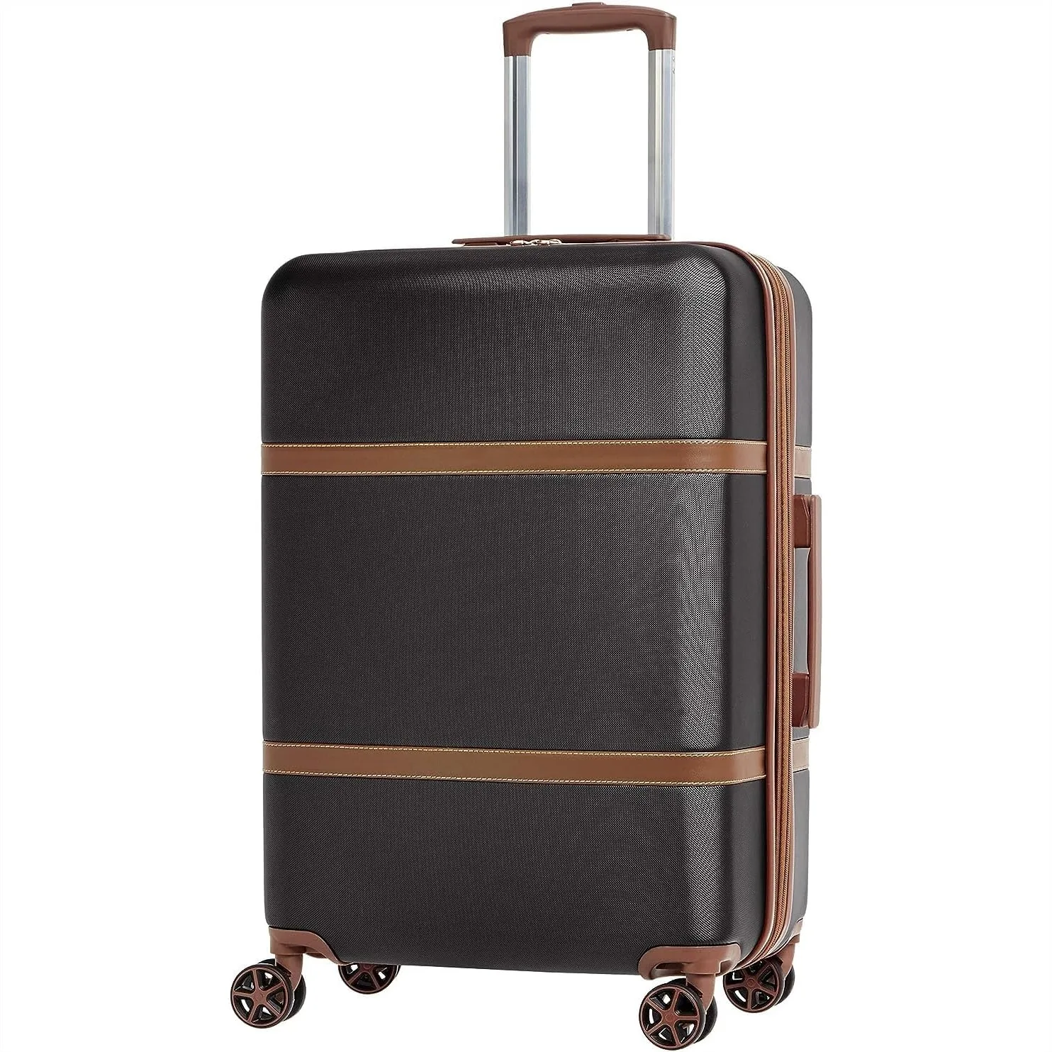

26-Inch Hardside Expandable Spinner Luggage with Scratch-Resistant Surface and 8 Multi-Directional Wheels, 70L Interior for