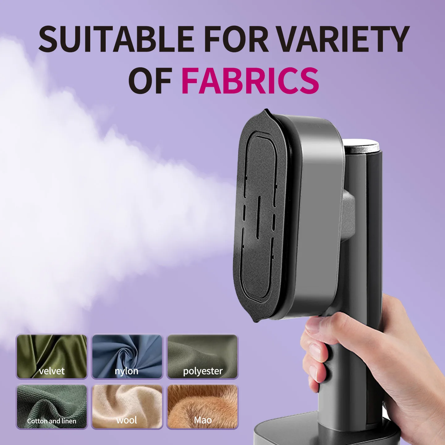 Handheld Garment Steamer with Color Screen, Rotating Steam Iron, High Power 1300w Ironing Machine, Compact Electric Iron