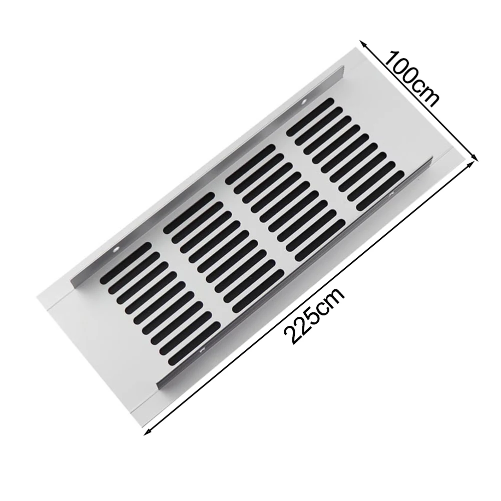 Aluminum alloy ventilation grille rectangular breathable mesh design for cabinets air circulation and dust control