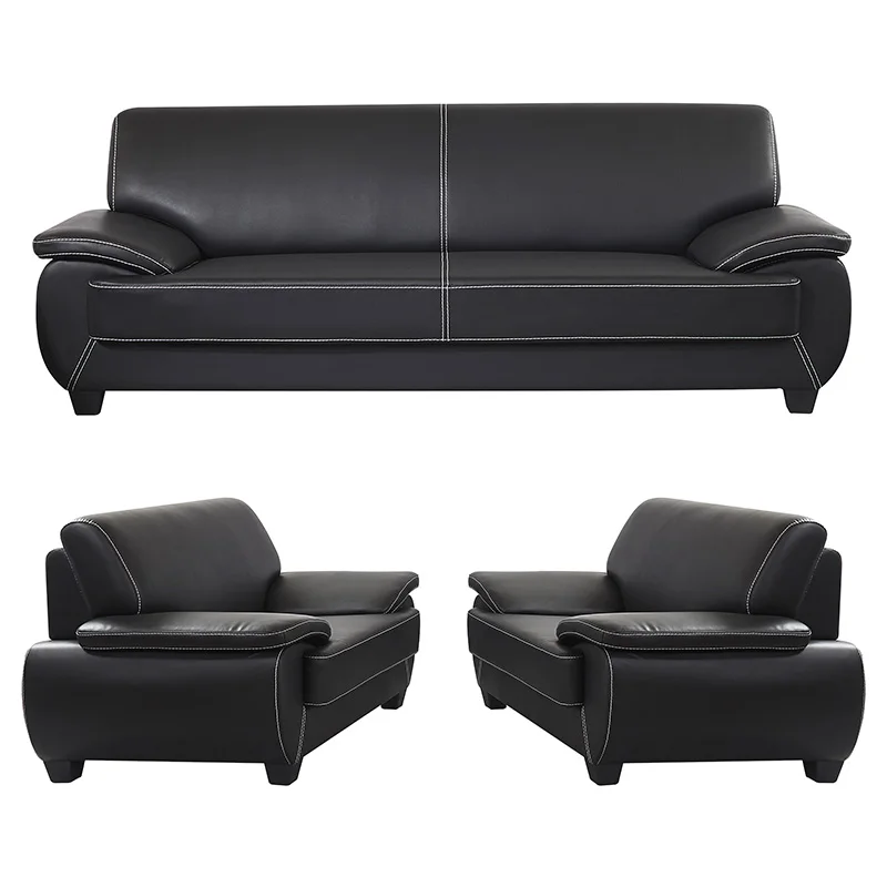 Wholesale Furniture Modular Leather Business Conference Reception Couches Leather Office Sofa