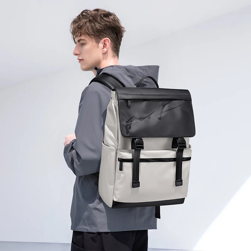 حقيبة ظهر رجالية ذات سعة كبيرة عالية الجودة من GOLF حقيبة سفر غير رسمية عصرية جديدة لطلاب الجامعات مقاس 15.6 بوصة حقيبة ظهر للكمبيوتر