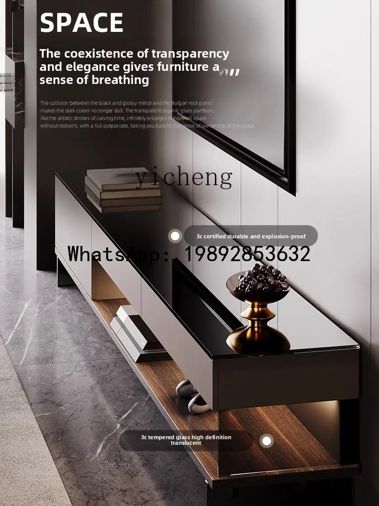 

Italian minimalist TV cabinet light luxury high-end TV cabinet