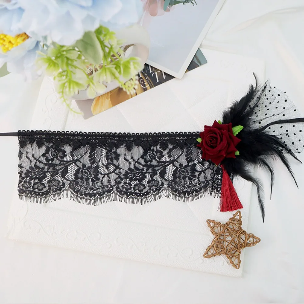 Mysterieus bloemensluier halfgelaatsmasker - elegant maskerade carnaval feestkostuumaccessoire