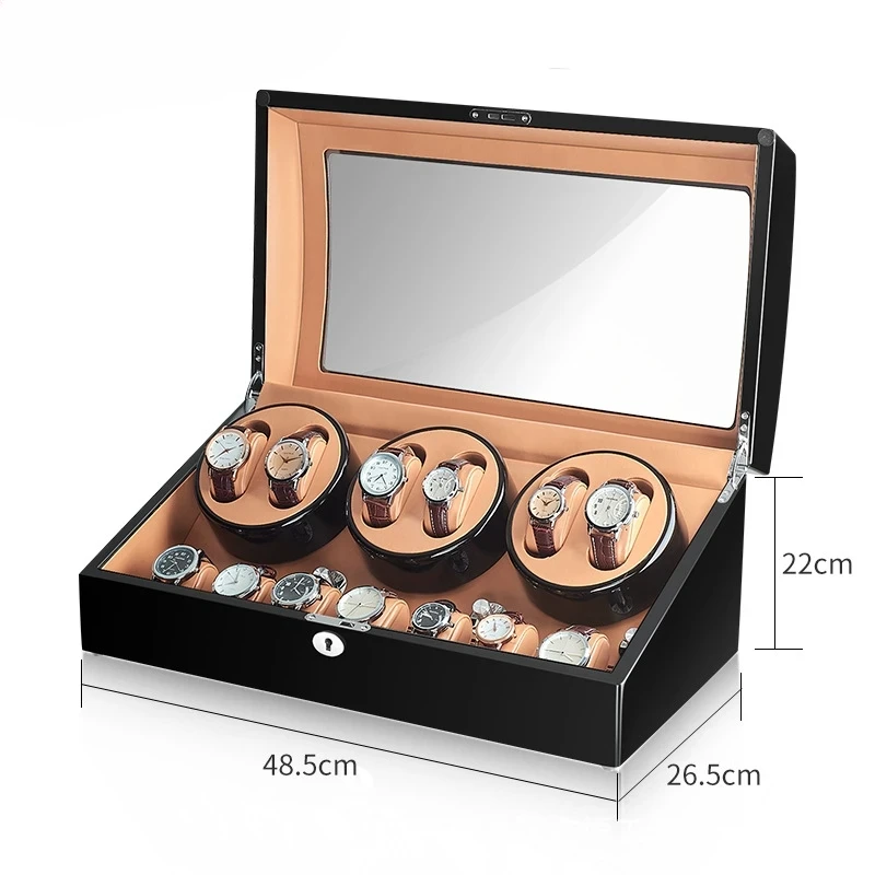 Classic Luxury Watchs Display Box Rotatable Watch Winders LED Lock Watch Case Box 7+6 WatchWinder Personalized Customized LOGO