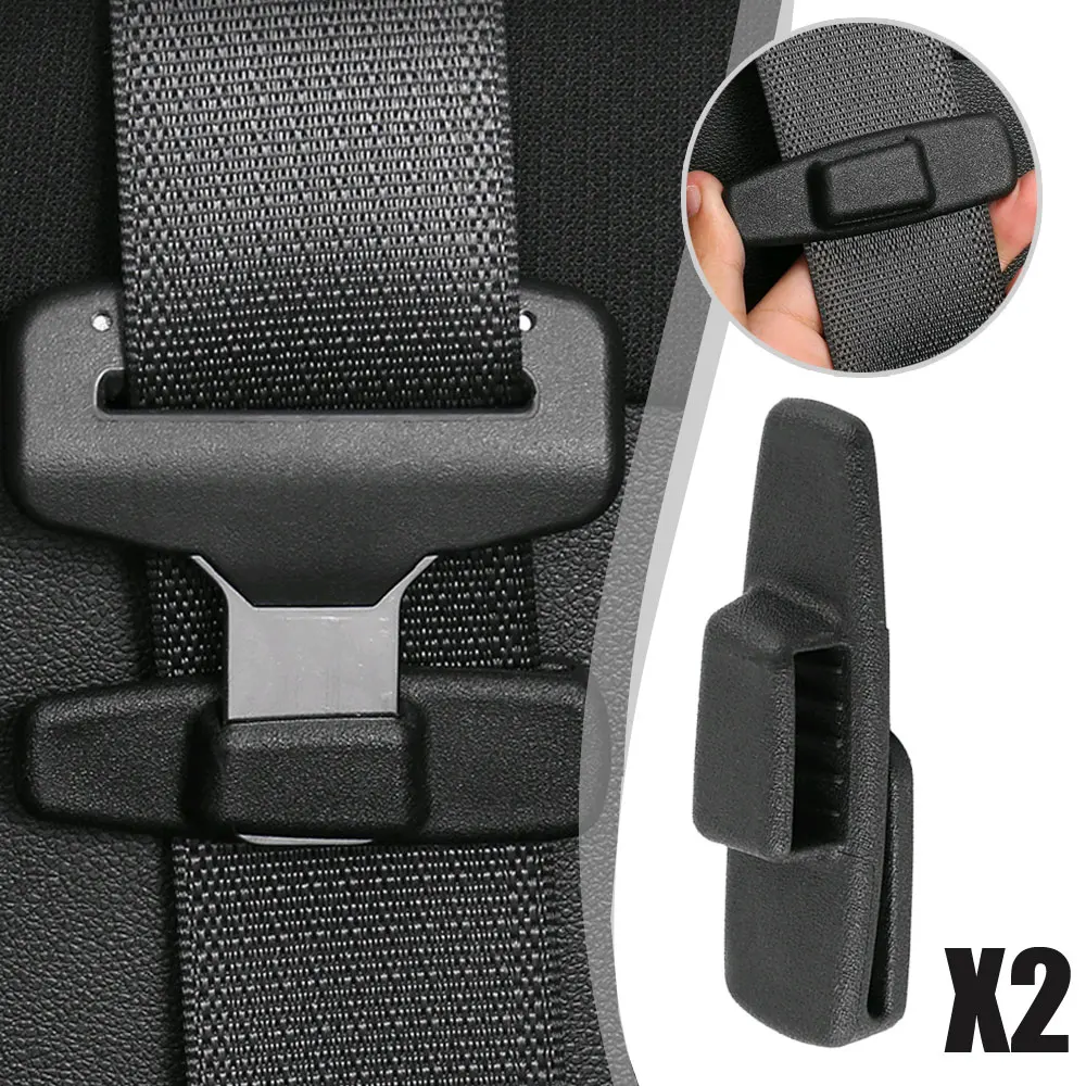 2PCS Strong Car Safety Belt Protection Clip Plastic Seat Belt Clamp Buckle Adjustment Lock Fastener Universal Seat Belt Tools