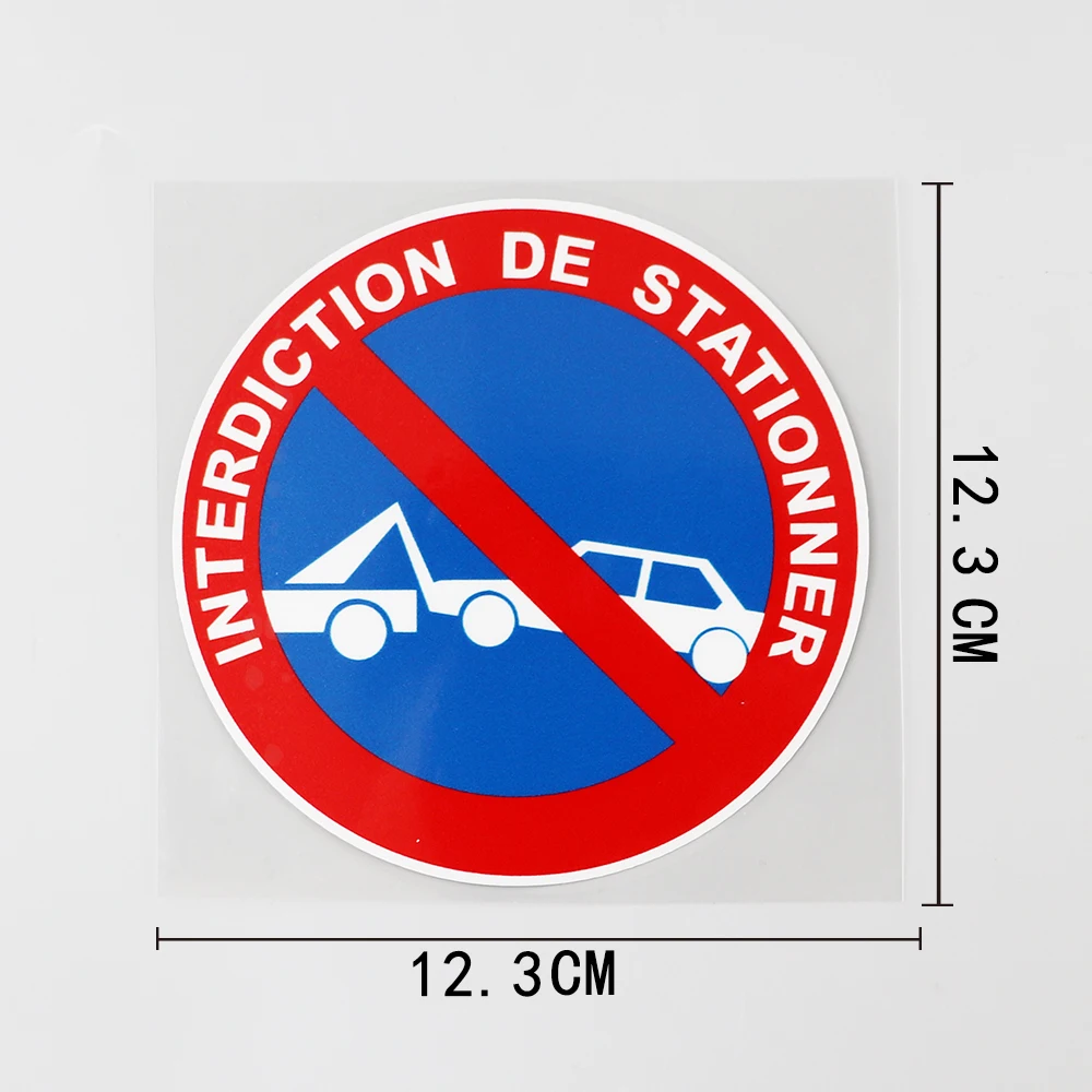 No Parking Decal Prohibition Stationement Car Sticker PVC 12.3CM×12.3CM