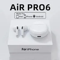 Pro 6 TWS Bluetooth Earphones for iPhone Wireless Bluetooth Headset Noise Cancelling Earbuds with Mic Pro6 Wireless Headphones