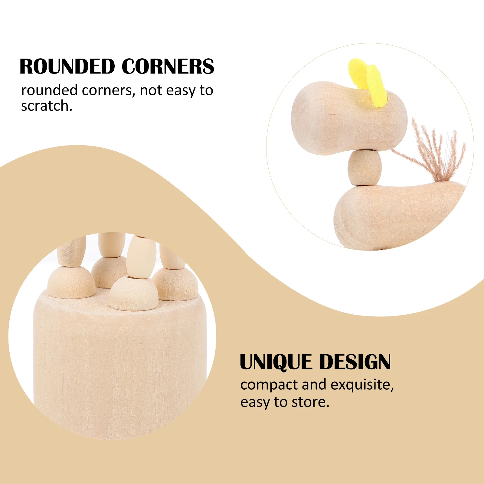 3 szt. Drewniane figurki psów do samodzielnego malowania, bezpieczne rękodzieło dla dzieci, kreatywne ozdoby na biurko.