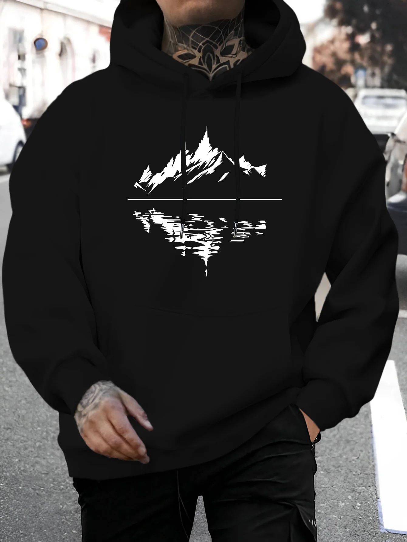 

Мужской топ, мужской свободный топ с длинными рукавами и круглым вырезом, осенне-зимняя толстовка с капюшоном больших размеров, футболка, топ