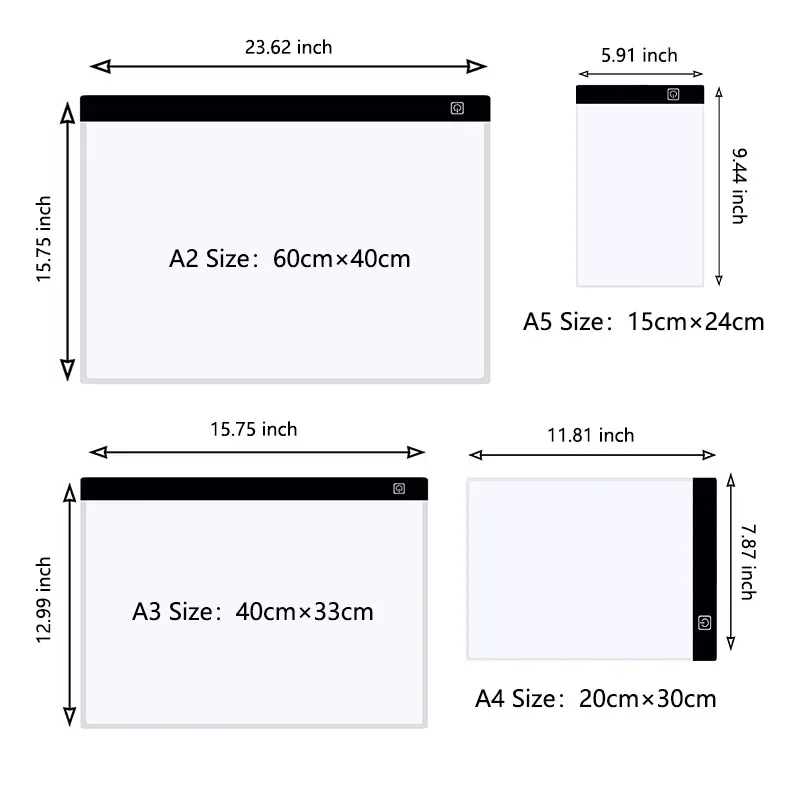Caja luz LED diamond painting – Iluminación rastreo protección ocular - imagen 2