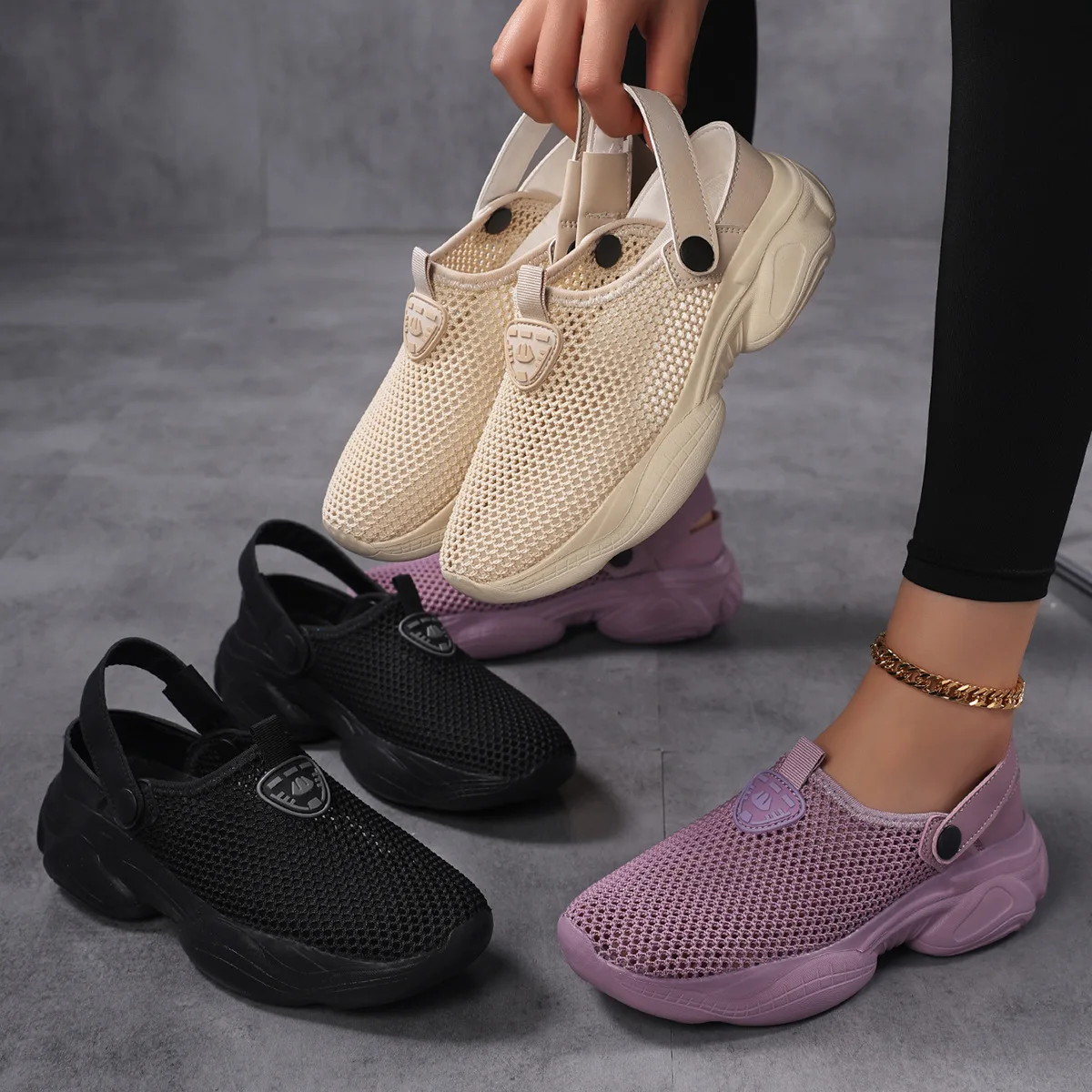 

Women's Sports Shoes Summer Non Slip Platform Casual Sandals Lightweight Comfortable Height Increase Breathable Slippers