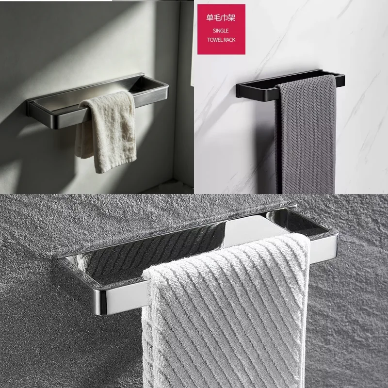 Brushed Rose Gold Bathroom Towel Ring Hook Hardware Accessories Storage Rack Stainless Steel Hand Towel Rack Modern Towel Ring