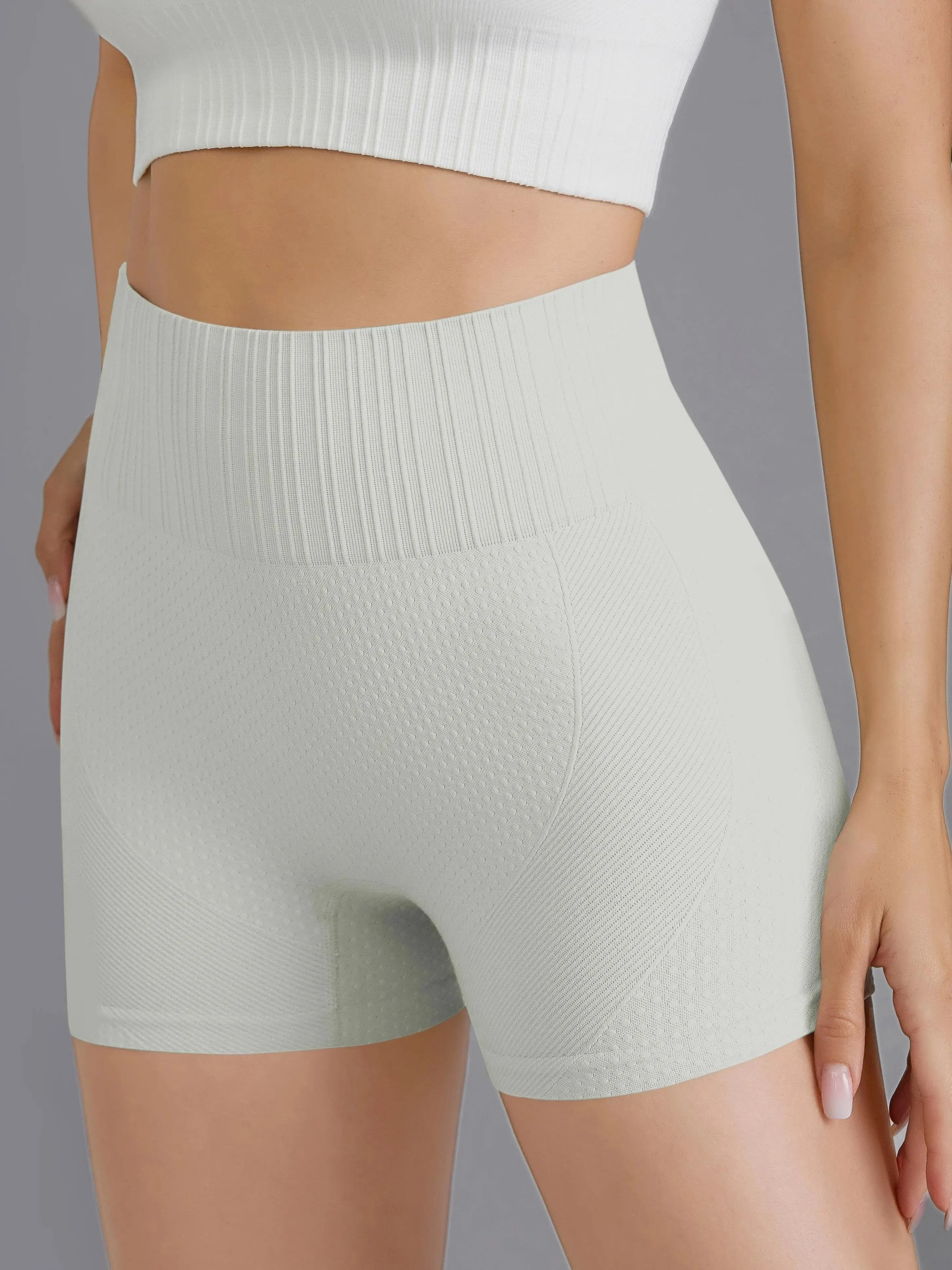 1 Article Shape Your Body with Our Wide Waistband High Stretch Tummy Control Butt Lifting Yoga Sports Shorts!