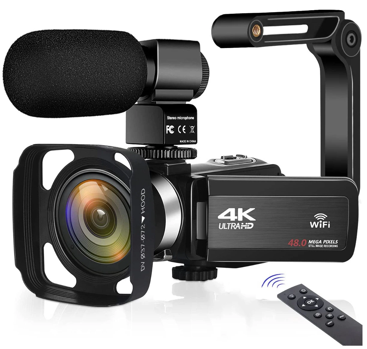 

4K Ultra HD Video Camera 30MP WiFi DV Camcorder Digital Video Camera 270 Degree Rotation Touch Screen 16X Digital Zoom Camera