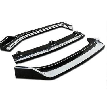 For Volkswagen Polo 6R 6C Front Bumper Lip Body Kit Spoiler Splitter Diffuser 3pcs Quality ABS Plastic Professional Universal