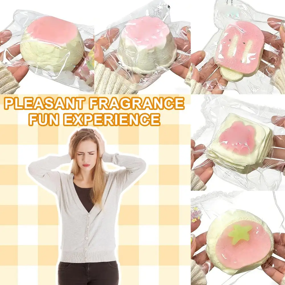 

Симпатичные игрушки для снятия стресса из серии «Еда», силиконовые игрушки для снятия стресса, игрушка с медленным восстановлением формы, подарок, сенсорная игрушка для снятия тревоги для взрослых W4h8