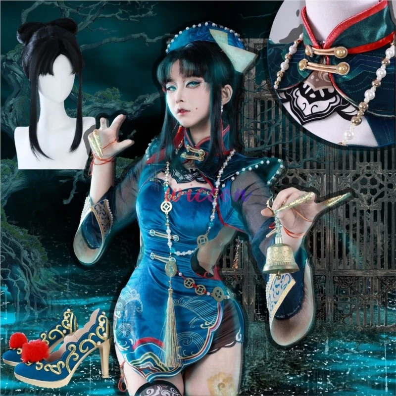 Game Naraka Bladepoint Cosplay Tessa Cute Little Zombie Skin Couture Cosplay Game Costume Wig Anime Halloween Party Suit
