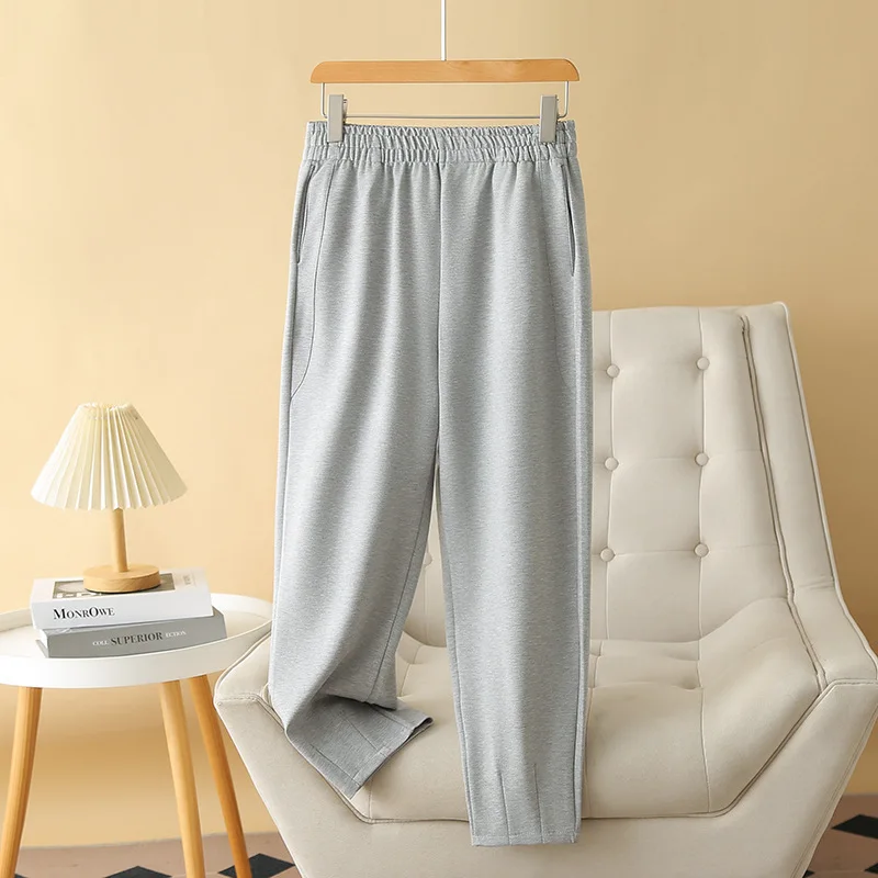 Women's High Waist Harem Pants, Loose Stretched Trousers, Casual Simple Solid Color, Plus Size, Autumn, New, 8529