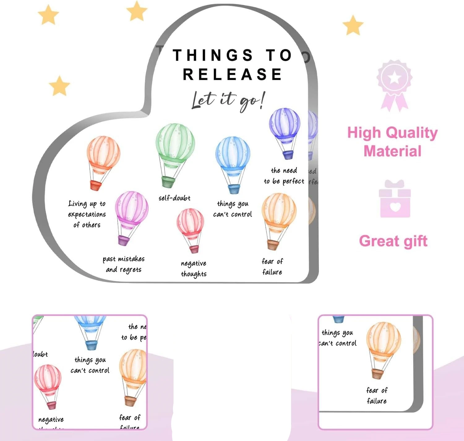 ديكور الوعي بالصحة العقلية ، أشياء لإطلاق علامات الأكريليك على شكل تأكيدات العلاج النفسي ، علامة مستشار المدرسة ، الديكور