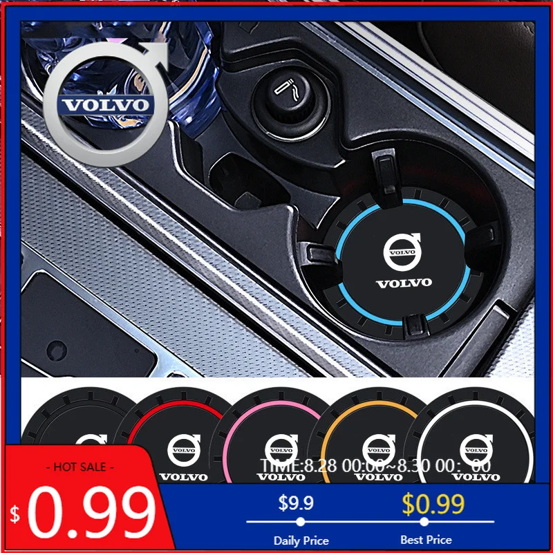 

Центральные колпачки для колес, 2 шт., силиконовые автомобильные подставки для чашки с водой, нескользящая накладка, автоаксессуар для Volvo XC40 V40 XC90 XC60 C30 T6 S60 C7