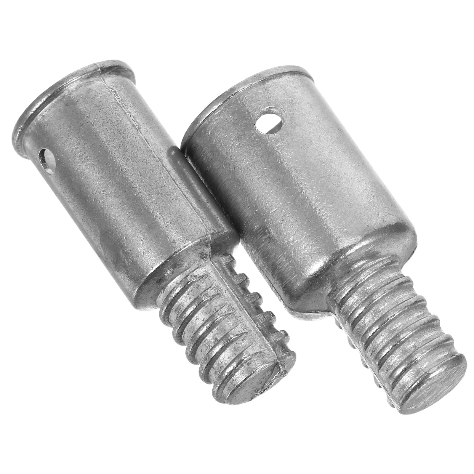 2Pcs Thread Metal Handle Adapter Heavy-Duty Telescopic Pole Fitting Extension Rod Repair Universal Pole Tip view 5