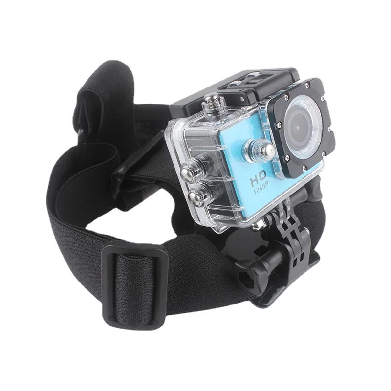 Elastic Adjustable Head Strap Mount for Go Pro Hero 10 9 6 5 4 XIAOMI YI SJ OSMO 360 Cameras Accessories with Anti-slide Glue