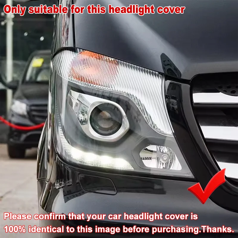 For Mercedes Benz Sprinter 2016-2018 2017 Front Headlight Lens Covers Headlamp Shell Clear Lampshade Car Accessoires