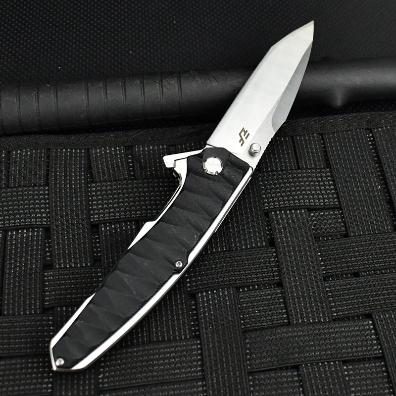 Kesiwo EF913 Folding knife Black-Shark D2 Blade G10 handle Quality Outdoor Camping Tactical Survival EDC Hunting Knife