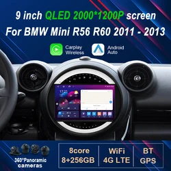9'' Car Radio Multimedia Player Android for BMW Mini Cooper Countryman R56 R60 2011 - 2013 HD Screen GPS Navi WiFi Head Unit BT