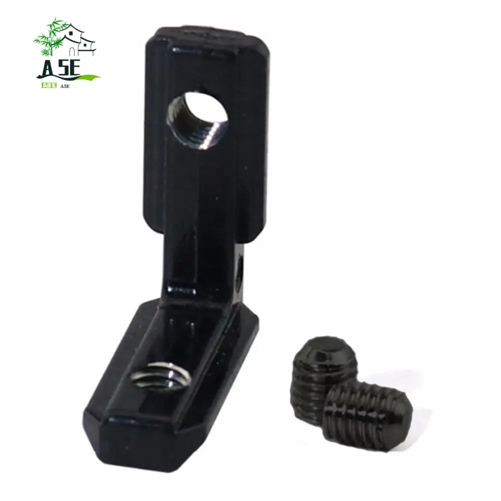 

A05E-20S L Shape Black Inner Corner Connector Joint Bracket With Screws For 2020 Aluminum Profile With Slot 6Mm